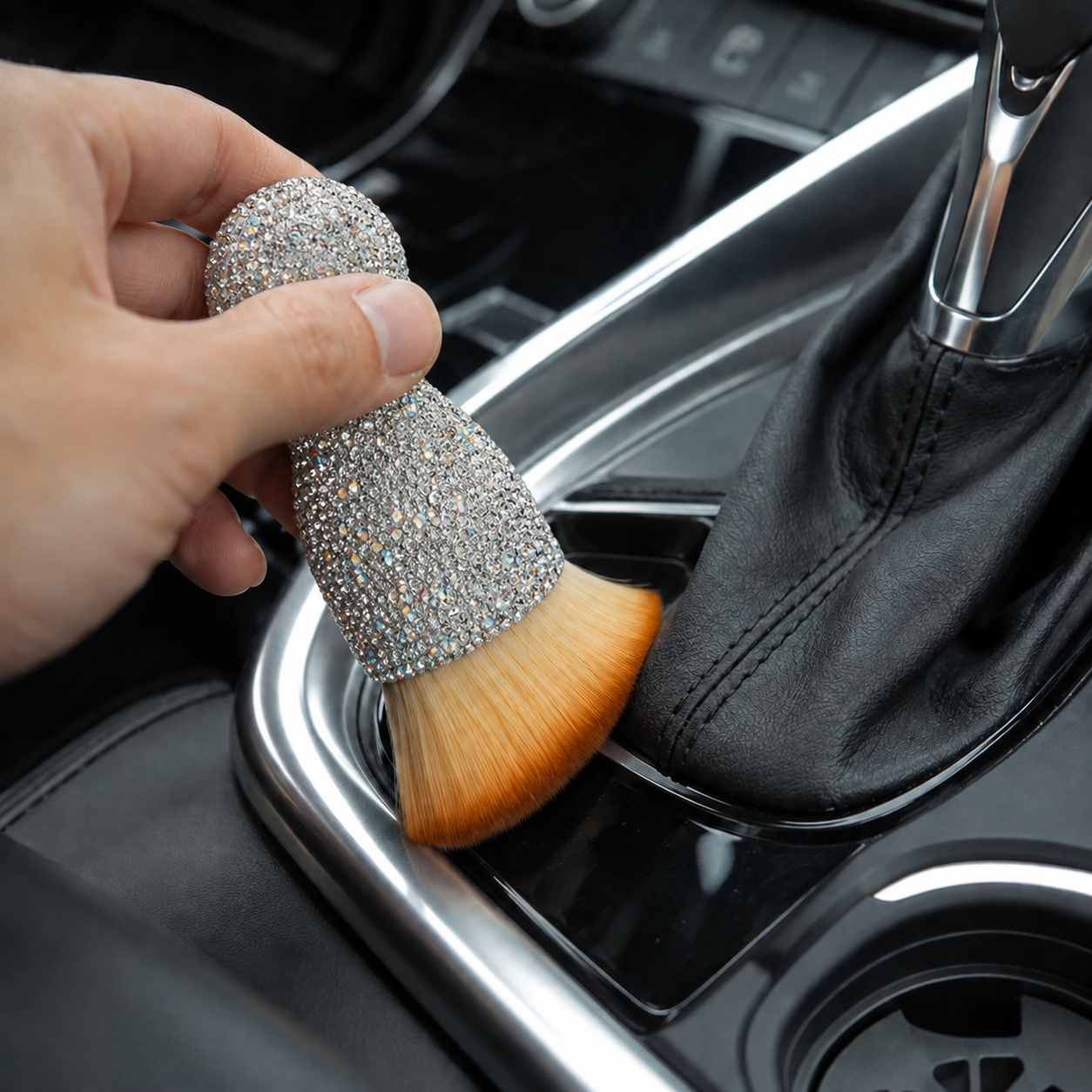 Car Interior Detailing Brush With Soft Bristles