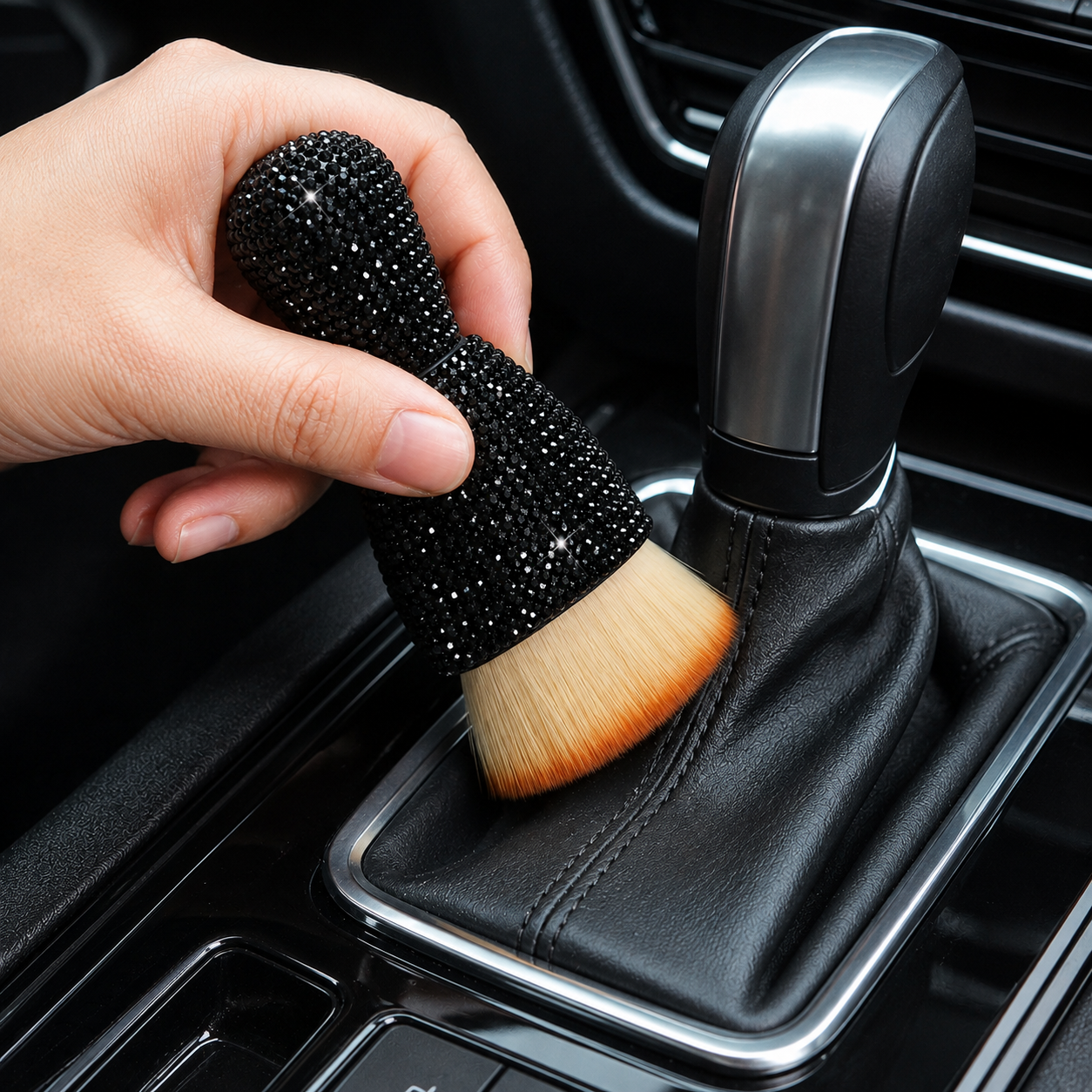 Car Interior Detailing Brush With Soft Bristles