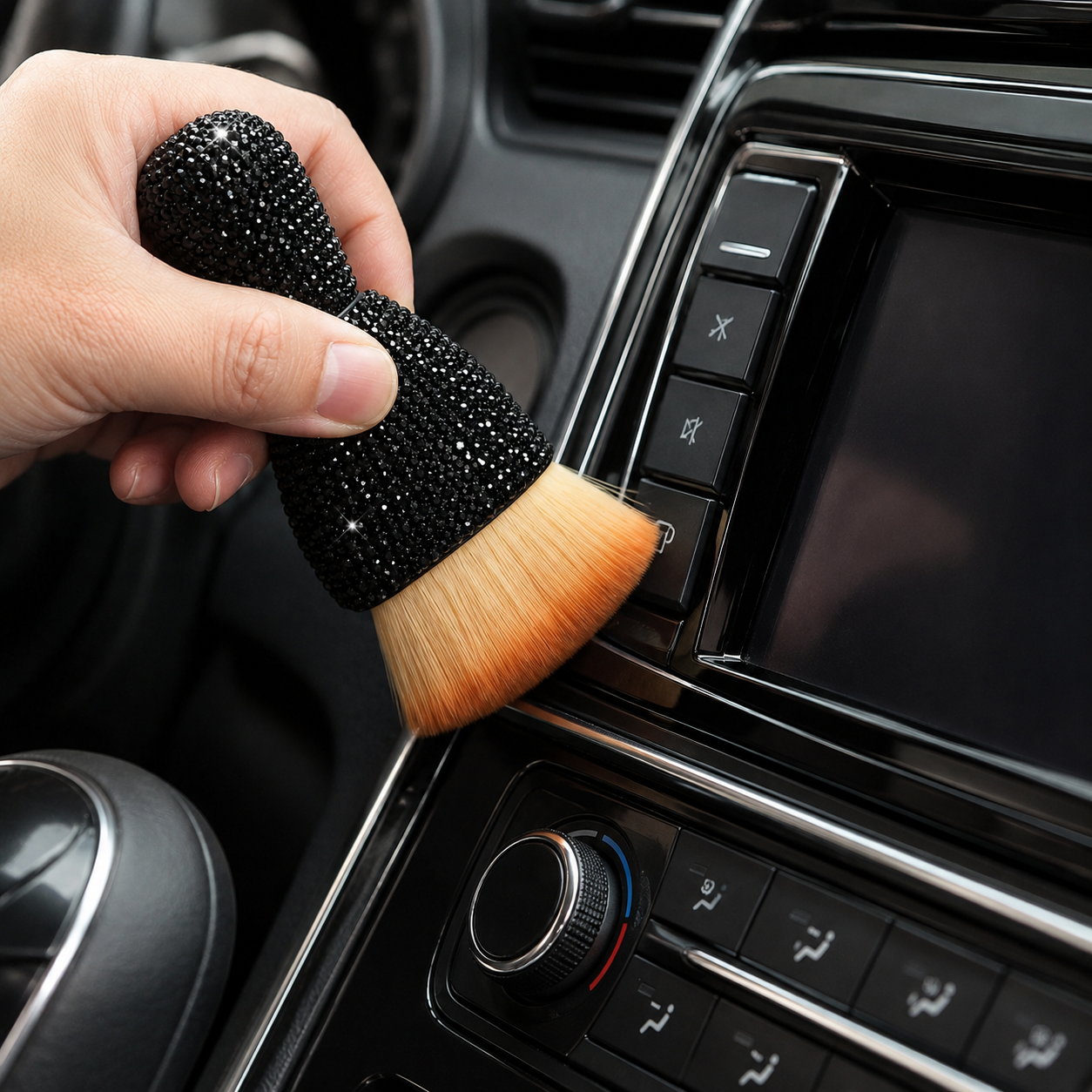 Car Interior Detailing Brush With Soft Bristles