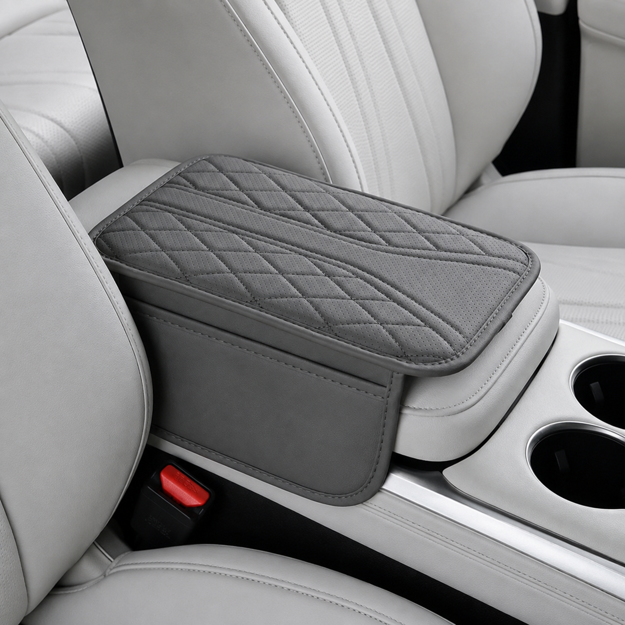 Car Center Console Cover With Storage Pockets