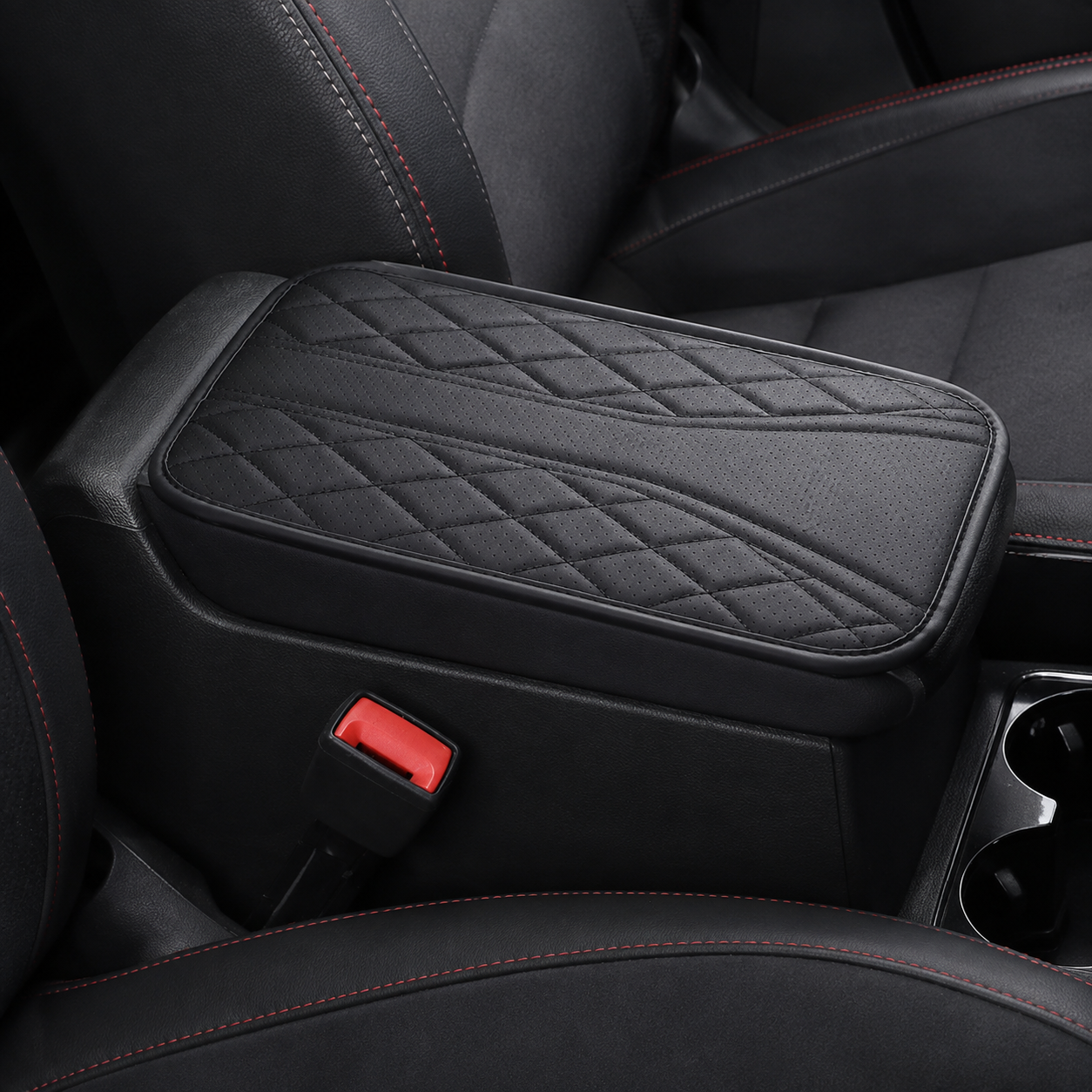 Car Center Console Cover With Storage Pockets
