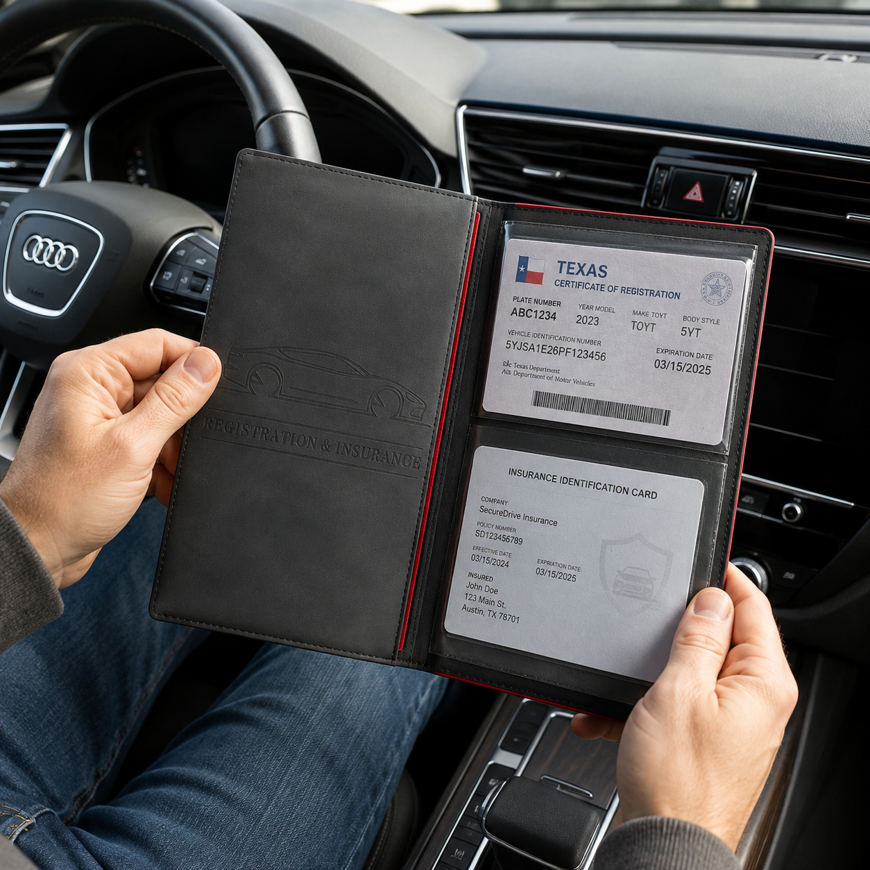 Car Registration And Insurance Card Holder