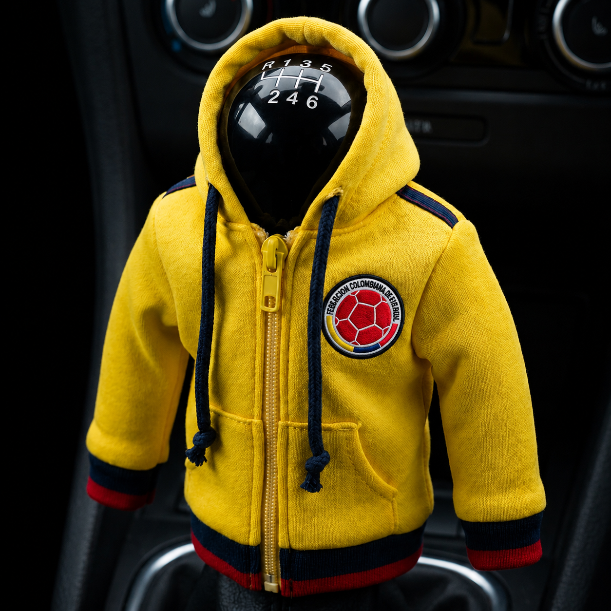 Colombia Gear Shift Hoodie Cover, Los Cafeteros Fan Decor for Your Car (World Cup 2026)