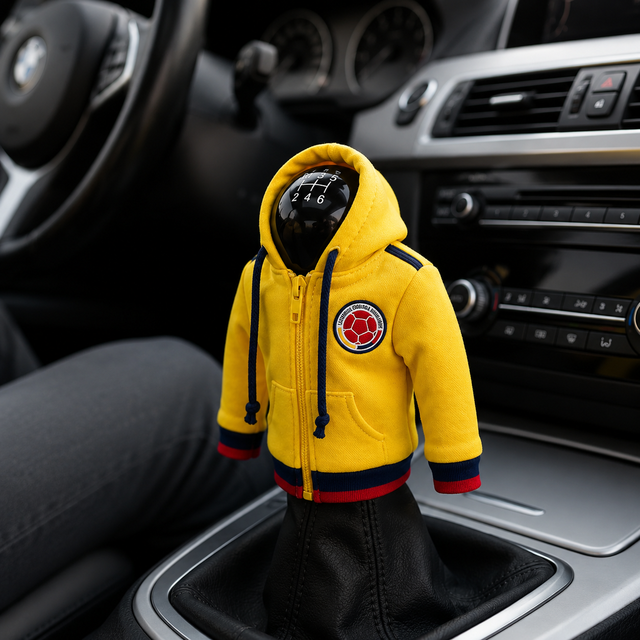 Colombia Gear Shift Hoodie Cover, Los Cafeteros Fan Decor for Your Car (World Cup 2026)