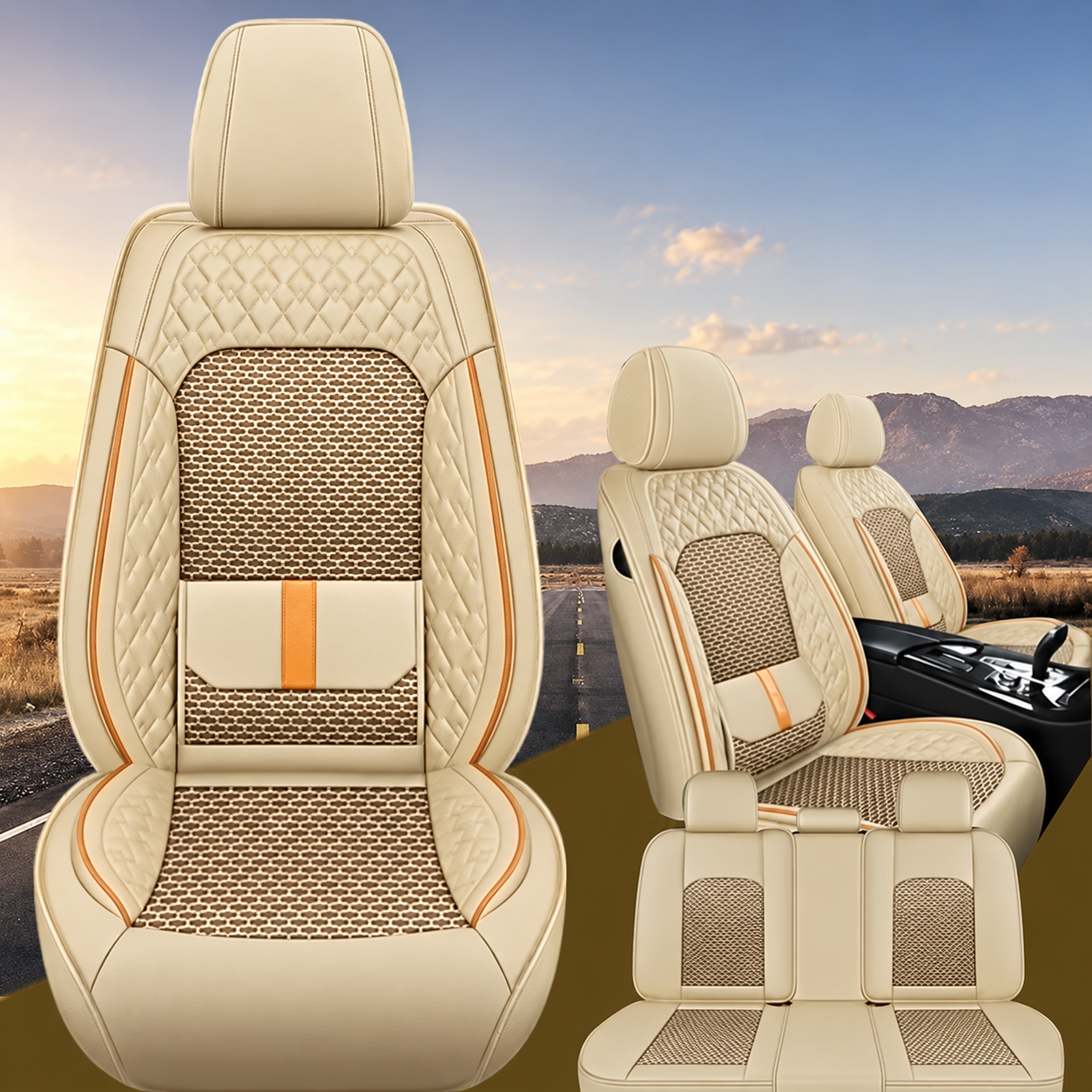 Full Car Seat Cover Kit With Complete Mat Set