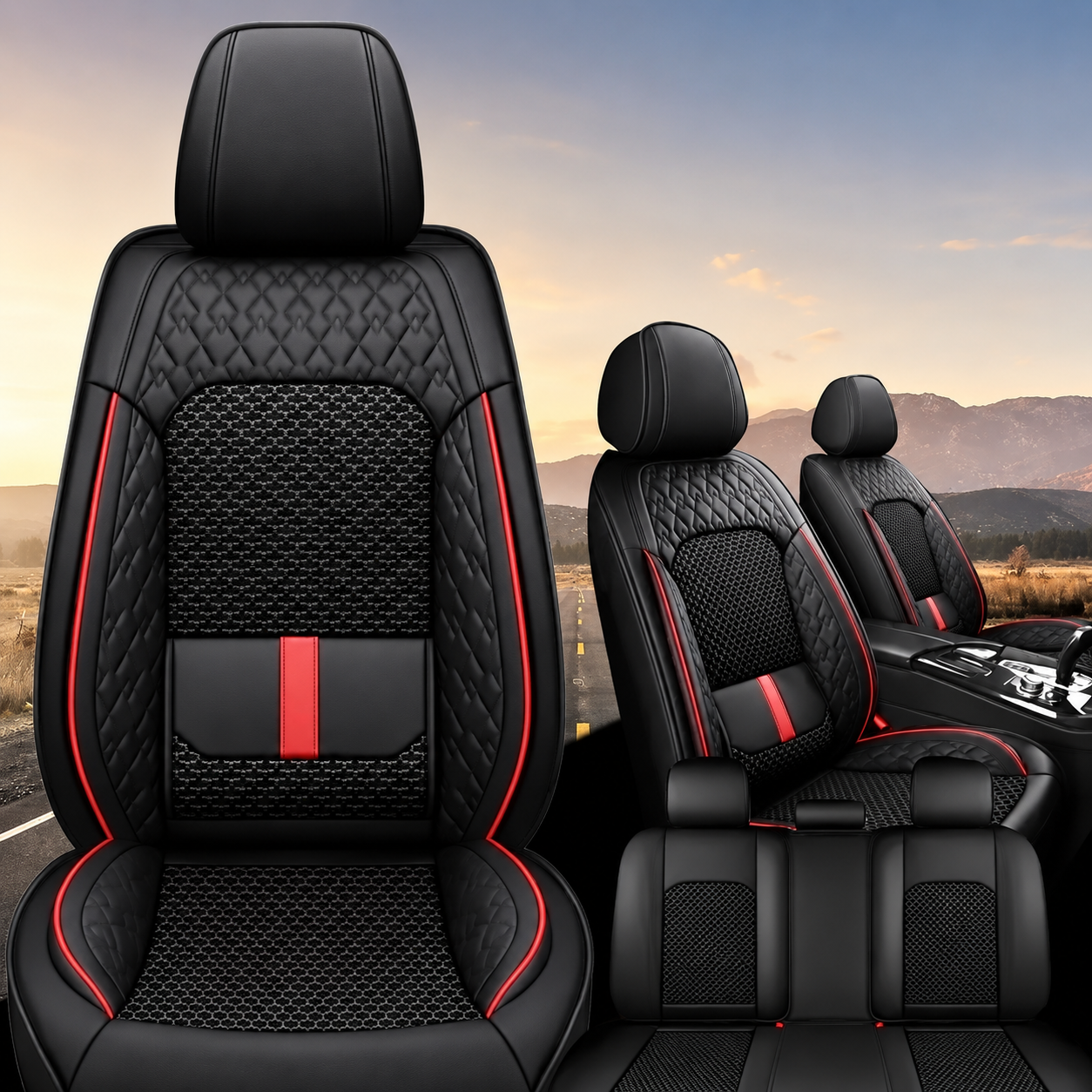 Full Car Seat Cover Kit With Complete Mat Set
