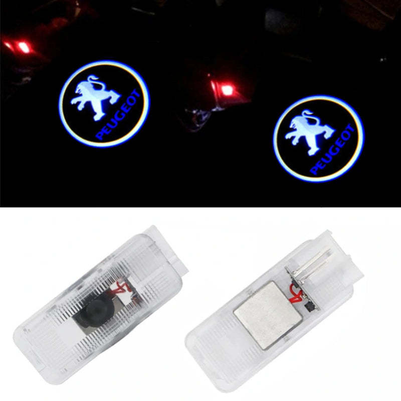 Set Of 2 Peugeot LED Car Door Lights-Car Door Sills