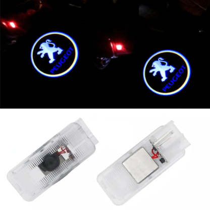 Set Of 2 Peugeot LED Car Door Lights-Car Door Sills