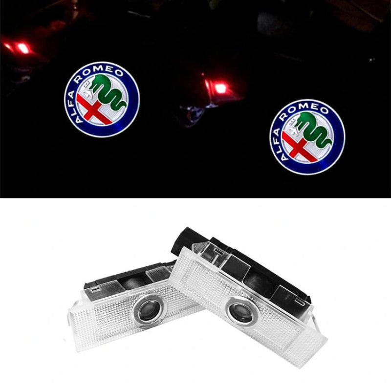 Set Of 2 Alfa Romeo Car Door Lights-Car Door Sills