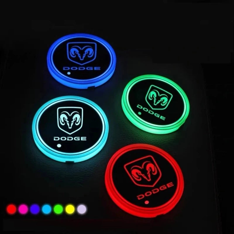 Dodge Car LED Cup Holder Lights-Car Door Sills