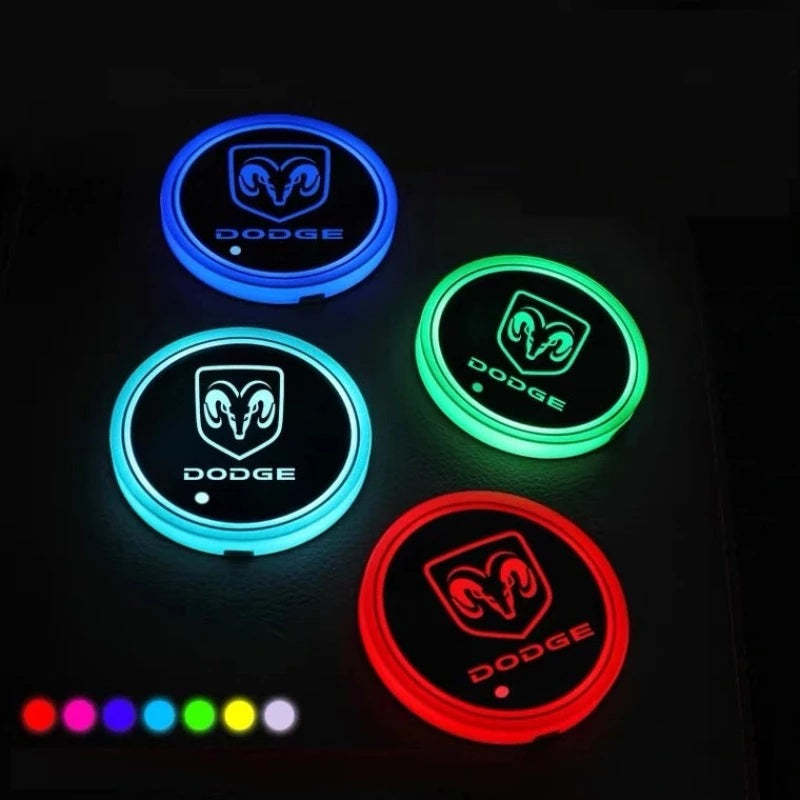 Dodge Car LED Cup Holder Lights-Car Door Sills