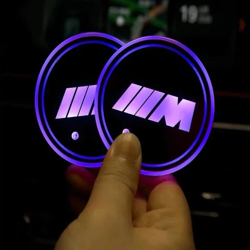 LED BMW Car Cup Holder Lights-Car Door Sills