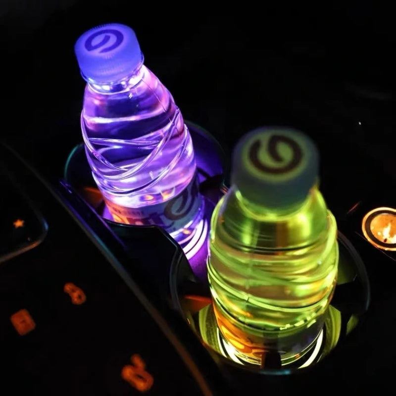 Skull Car Cup Holder Lights-Car Door Sills