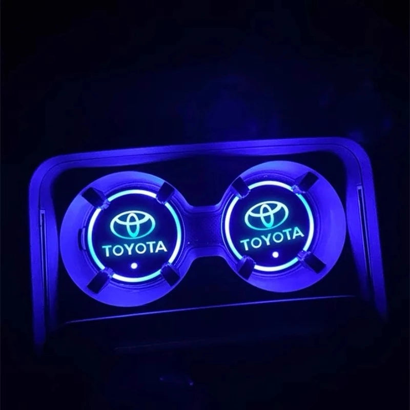 Toyota Car Coaster Cup Holder Lights-Car Door Sills
