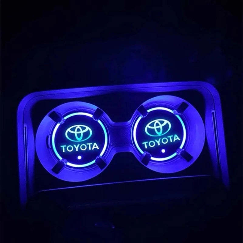 Toyota Car Coaster Cup Holder Lights-Car Door Sills