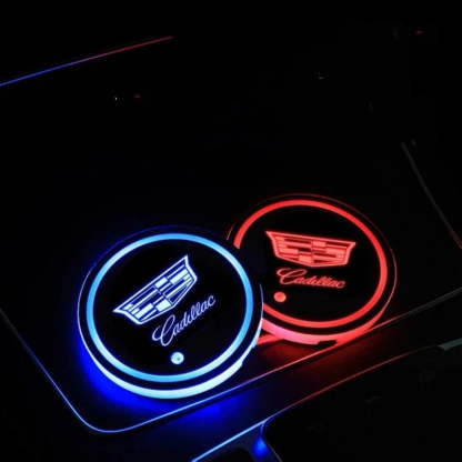 Cadillac LED Car Cup Holder Lights-Car Door Sills