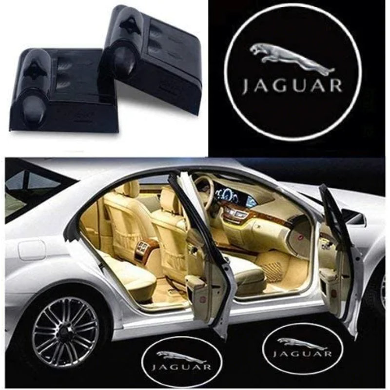 LED Wireless Door Lights Logo for Jaguar-Car Door Sills