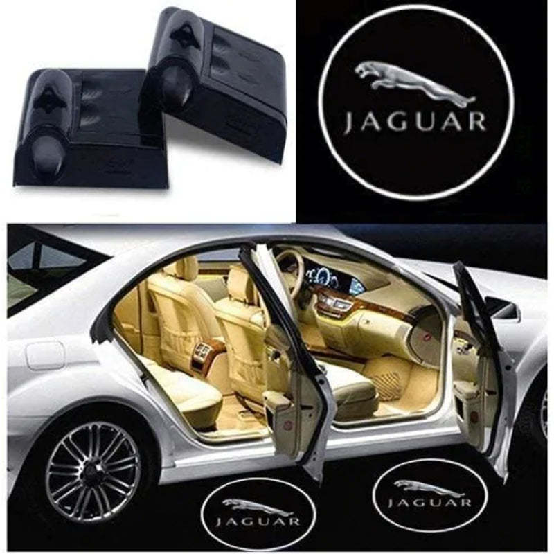 LED Wireless Door Lights Logo for Jaguar-Car Door Sills
