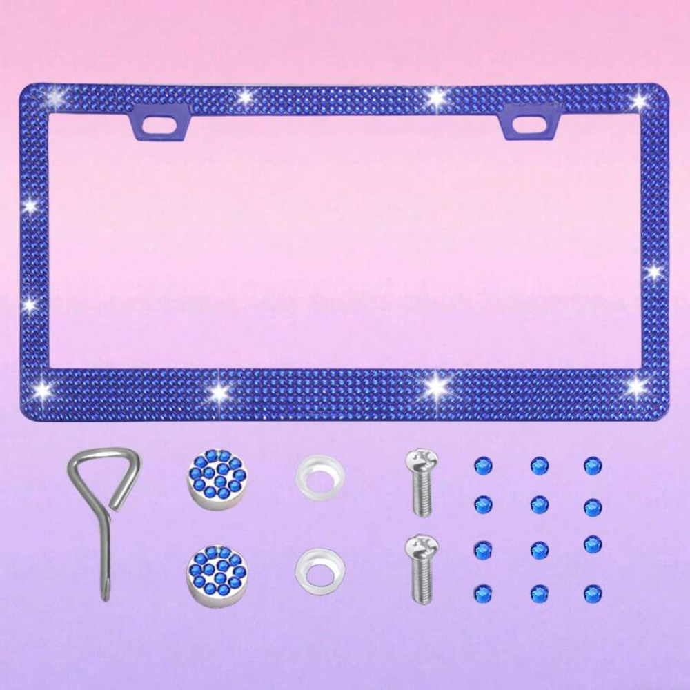 Pearlescent Decorative License Plate Frame For Women
