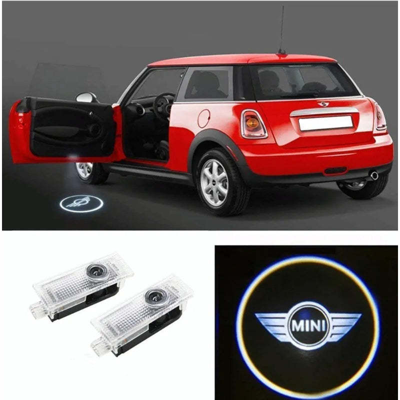 Set Of 2 Mini Cooper Car Door Lights-Car Door Sills