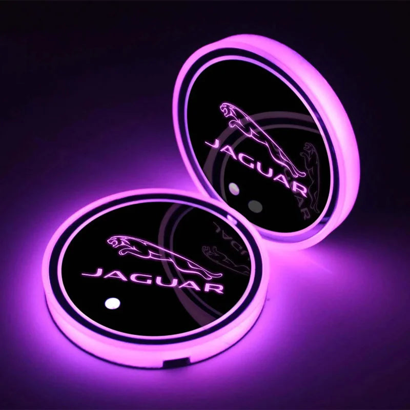 Jaguar Car Cup Holder Lights-Car Door Sills
