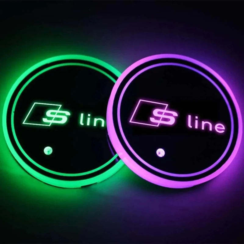 Audi S Line Car Cup Holder Lights-Car Door Sills