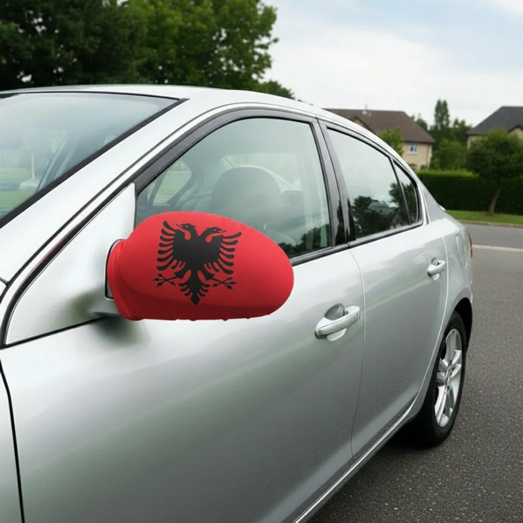 Official FIFA 2026 Albania Car Mirror Flag