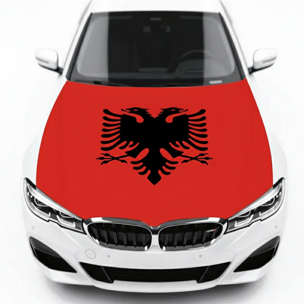 Official FIFA 2026 Albania Flag Car Hood Cover