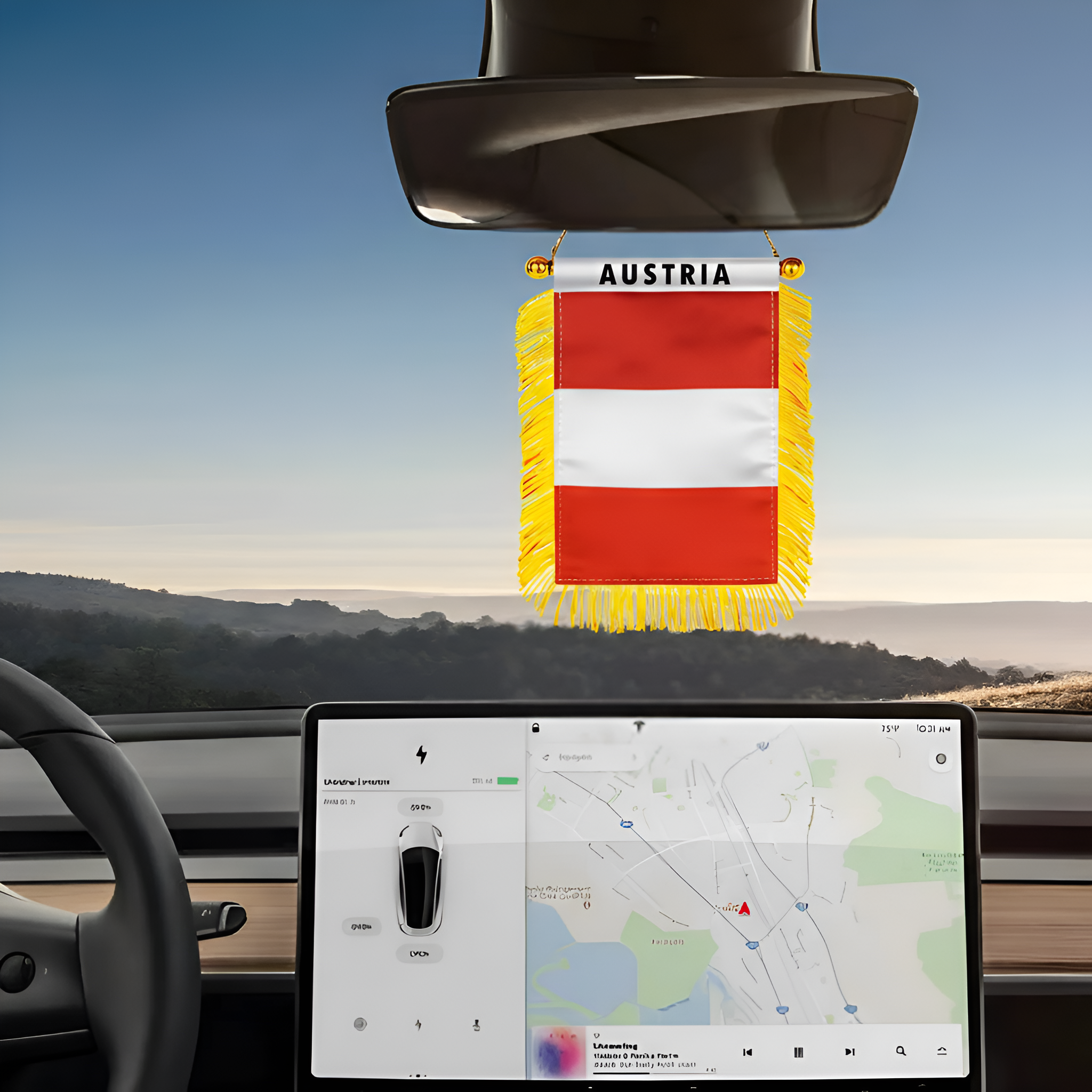 Official FIFA 2026 Austria Car Window Mini Decorative Flag