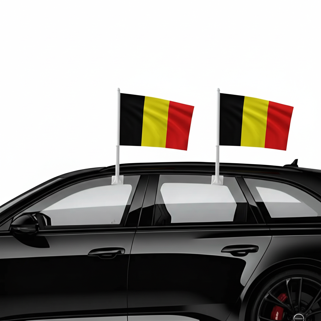 Official FIFA 2026 Belgium Car Flag