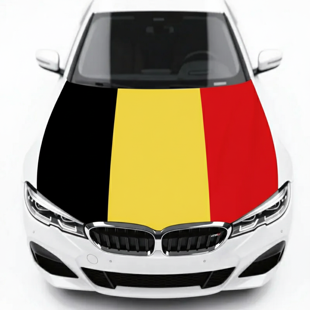 Official FIFA 2026 Belgium Flag Car Hood Cover