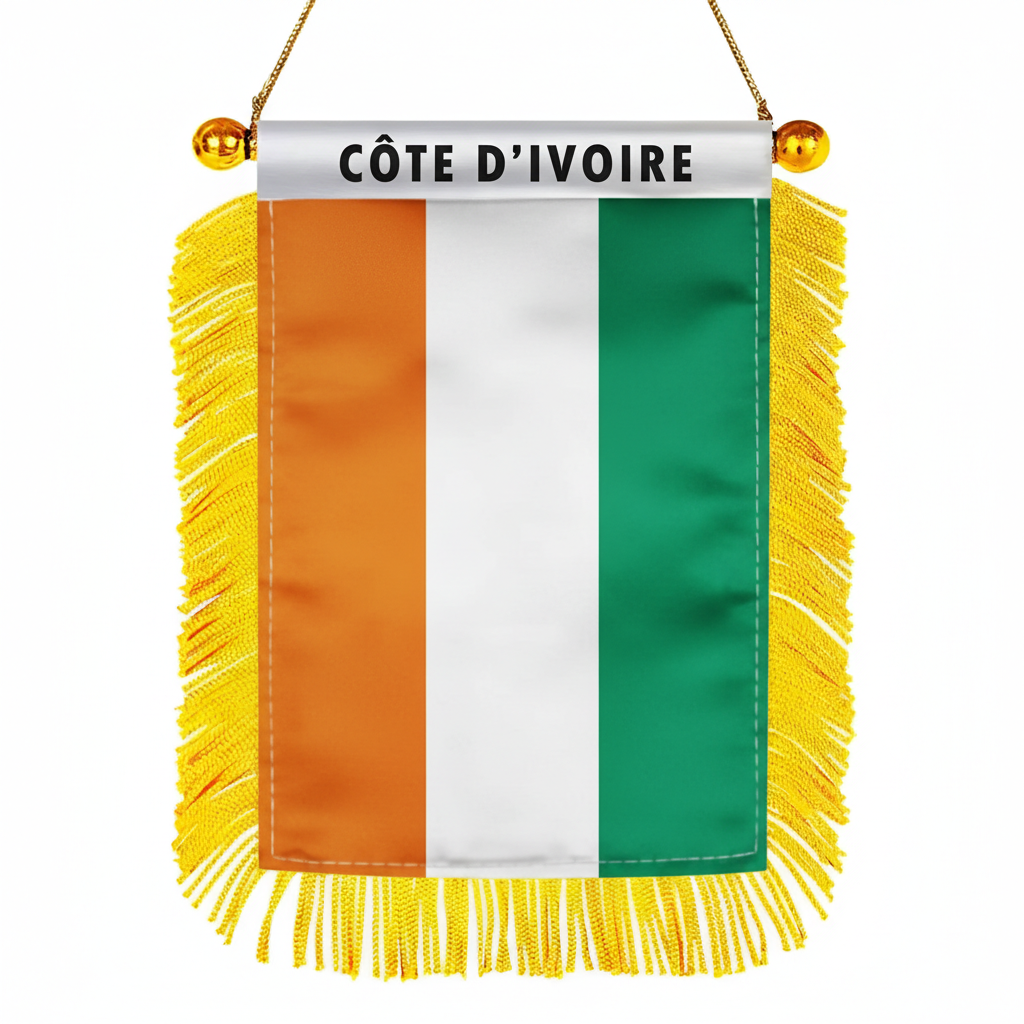 Official FIFA 2026 Côte d'Ivoire Car Window Mini Decorative Flag