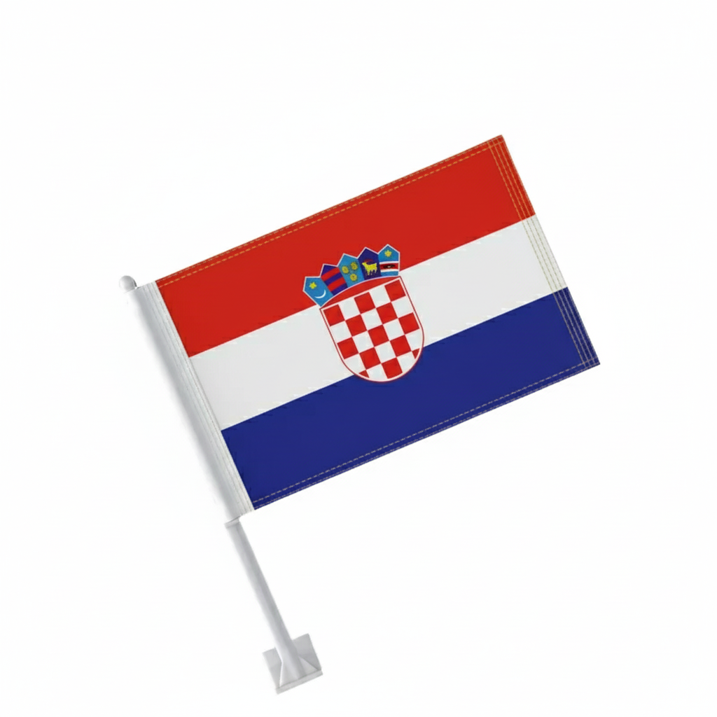 Official FIFA 2026 Croatia Car Flag