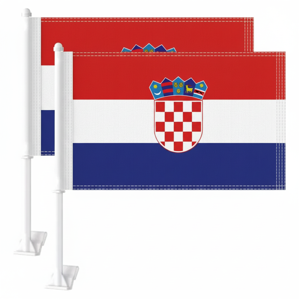 Official FIFA 2026 Croatia Car Flag