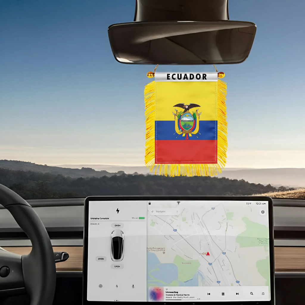 Official FIFA 2026 Ecuador Car Window Mini Decorative Flag