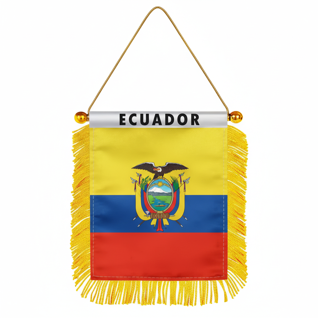 Official FIFA 2026 Ecuador Car Window Mini Decorative Flag