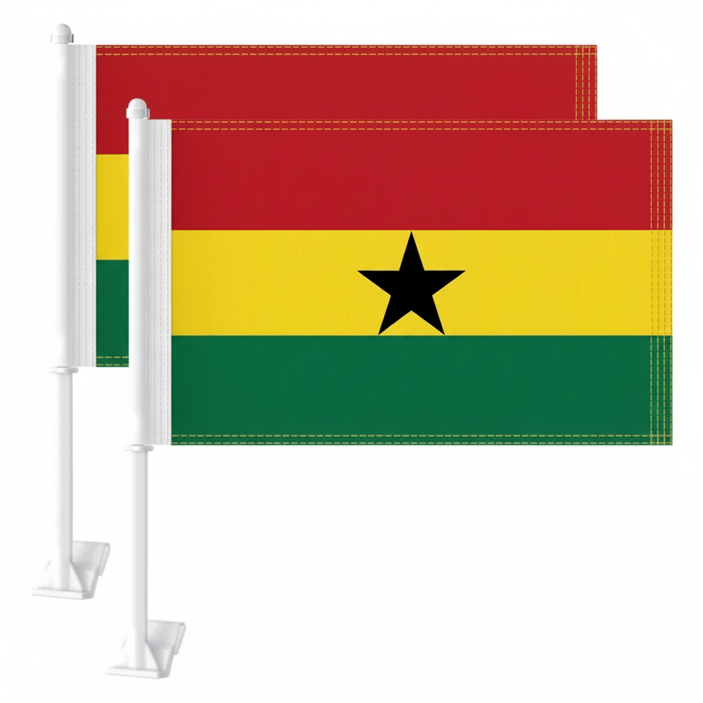 Official FIFA 2026 Ghana Car Flag