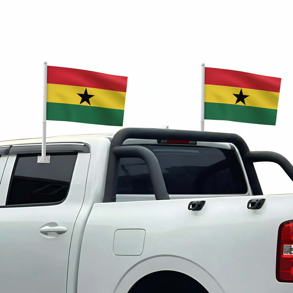 Official FIFA 2026 Ghana Car Flag