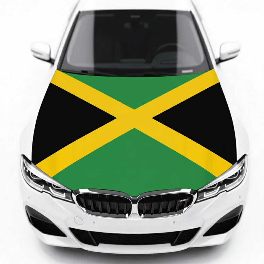 Official FIFA 2026 Jamaica Flag Car Hood Cover