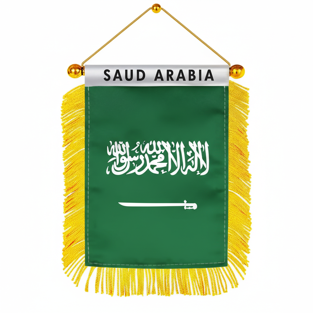 Official FIFA 2026 Saudi Arabia Car Window Mini Decorative Flag