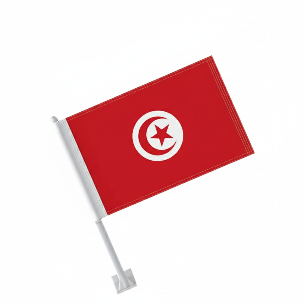 Official FIFA 2026 Tunisia Car Flag