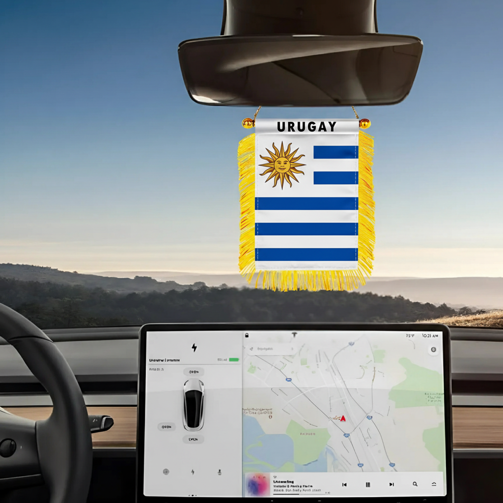 Official FIFA 2026 Uruguay Car Window Mini Decorative Flag
