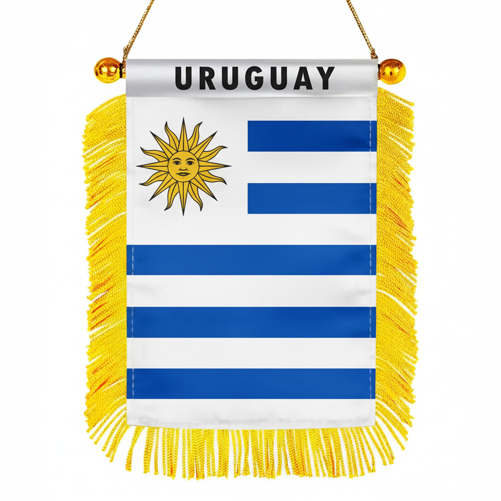 Official FIFA 2026 Uruguay Car Window Mini Decorative Flag