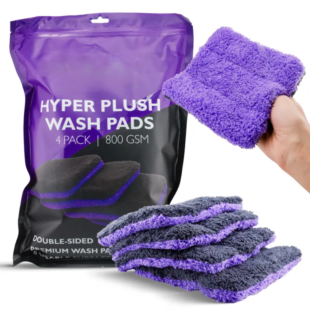 Pack Of 4 Ultra Soft Microfiber Car Wash Pad Set