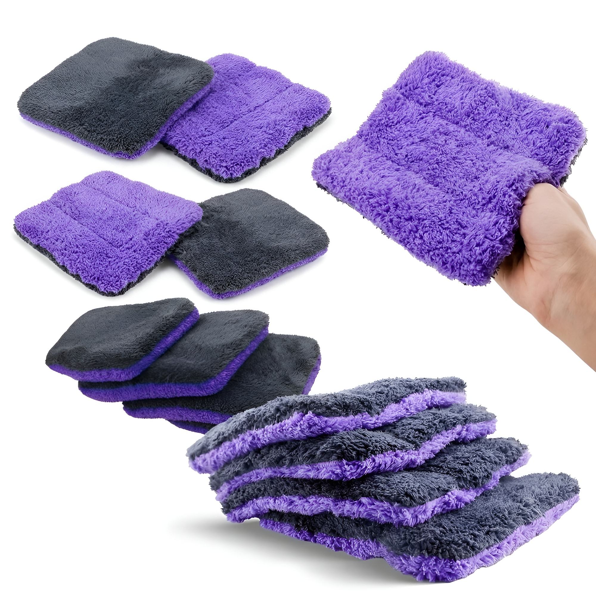 Pack Of 4 Ultra Soft Microfiber Car Wash Pad Set