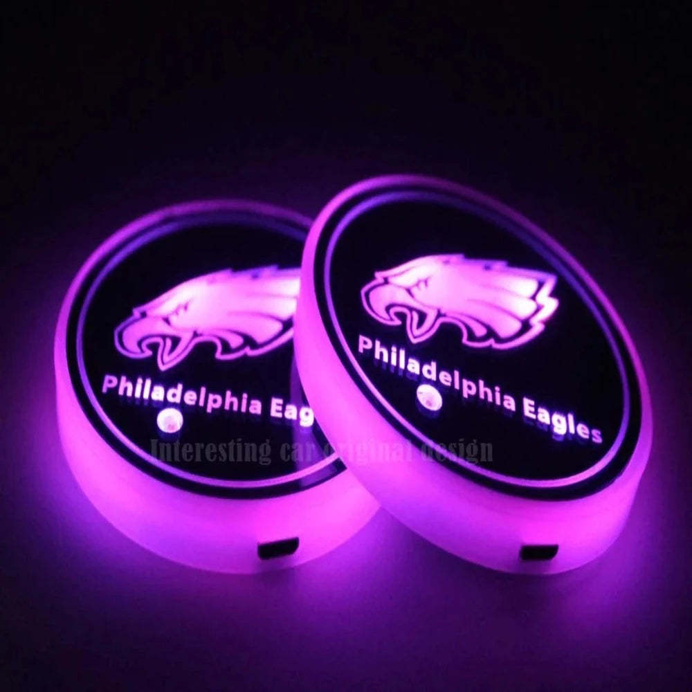 Philadelphia Eagle Car Cup Holder Lights-Car Door Sills