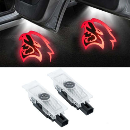Set Of 2 Hellcat Door Projector Light-Car Door Sills