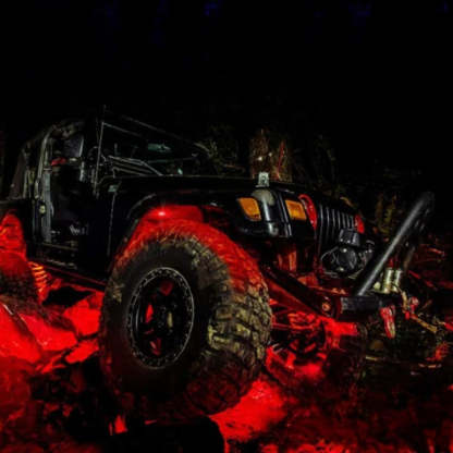 Set Of 4 Multicolor Rock Light-Car Door Sills