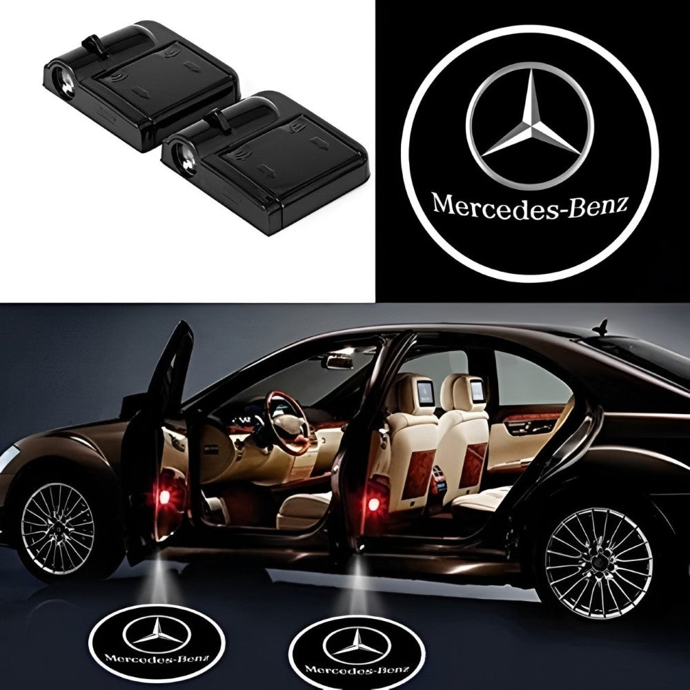 Set Of 2 Mercedes BenZ Door Light Logo-Car Door Sills