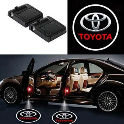 Set Of 2 Toyota Door Light Logo-Car Door Sills